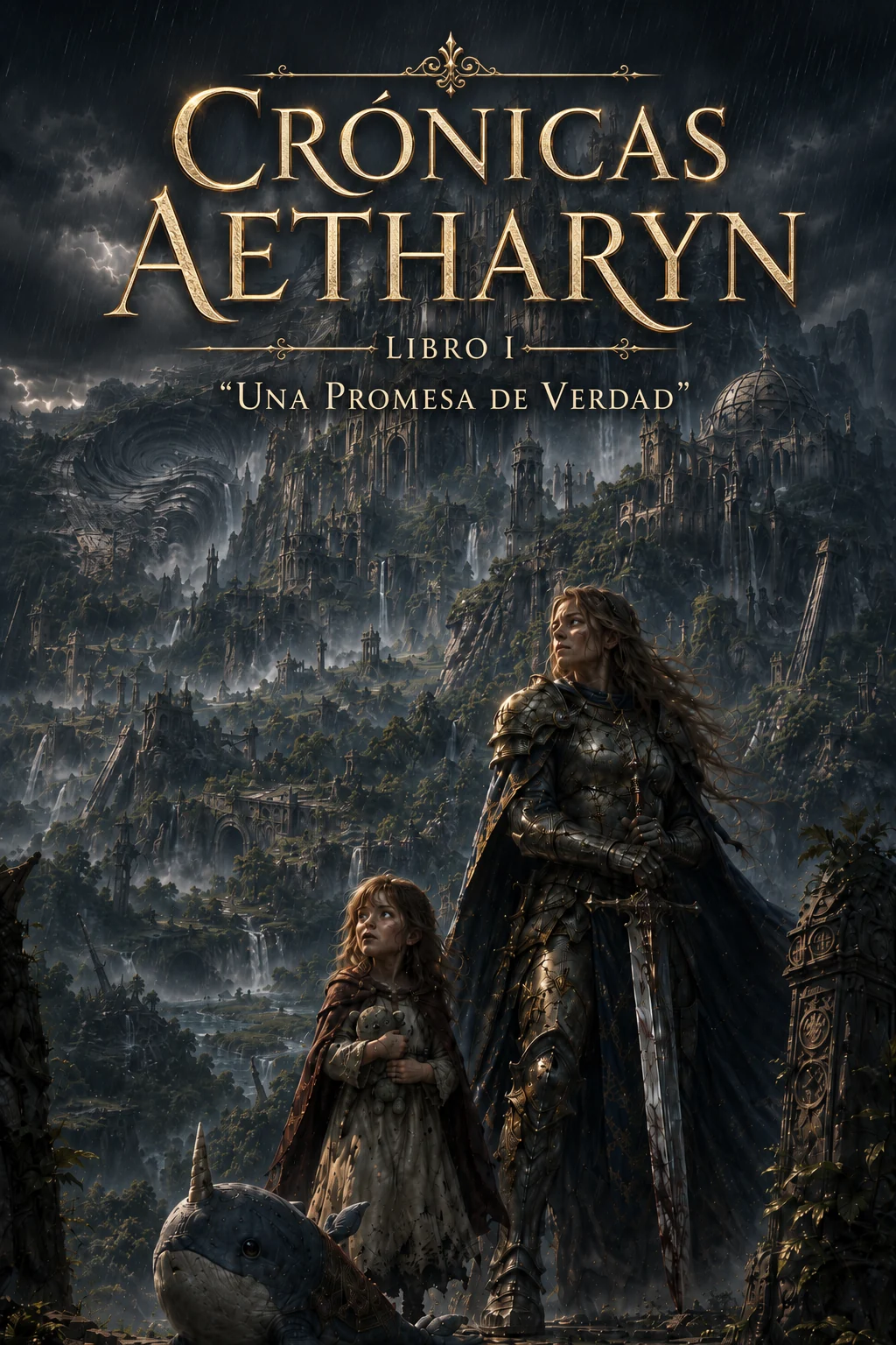 Portada oficial de Crónicas Aetharyn, Libro I: Una promesa de verdad